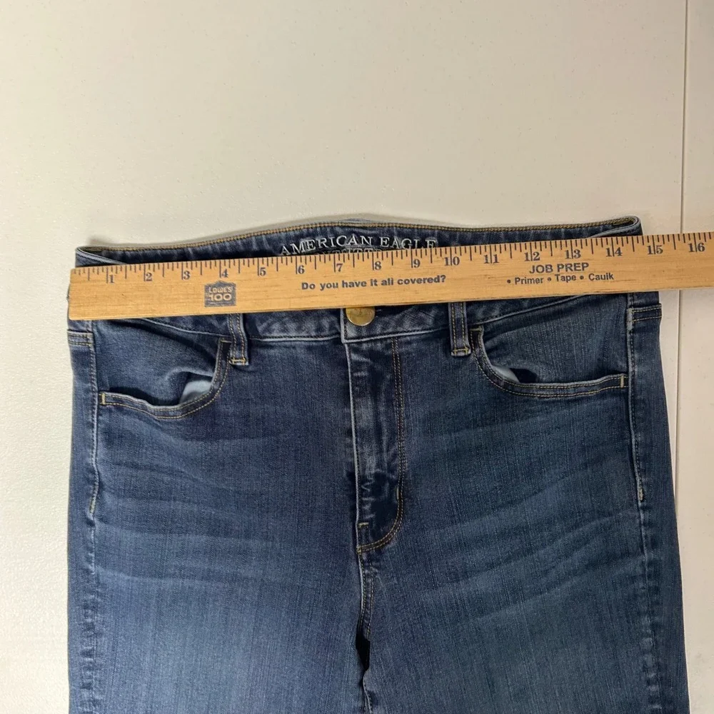 American Eagle Jegging Womens 12 Blue High Rise 360 Super Stretch Skinny Pants